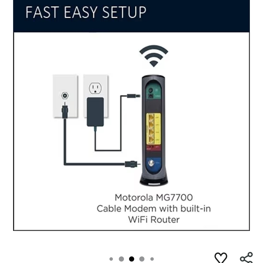 Motorola AC1900 Cable Modem Router - Gray and Green - Picture 8 of 11
